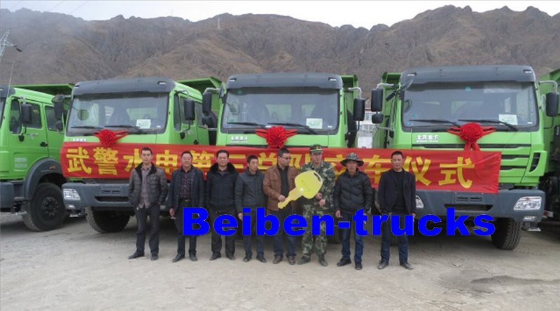 Ciężarówka Beiben dla ratownictwa po trzęsieniu ziemi w Nepalu