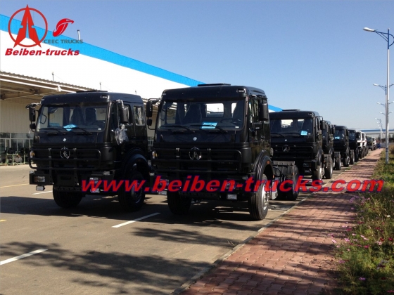 Beiben 380hp trailer truck head Benz technology RHD tractor truck  for congo , pointe noire