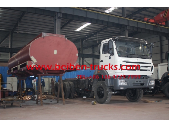 336hp beiben water tank truck 10-wheel 20m3 2638 6x4 water spray truck