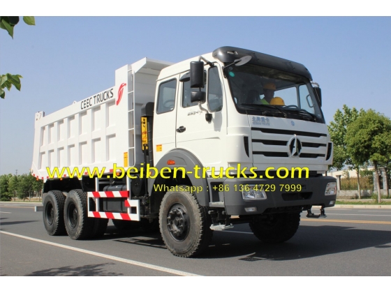 china beiben 6*4  dump truck with 360 hp engine