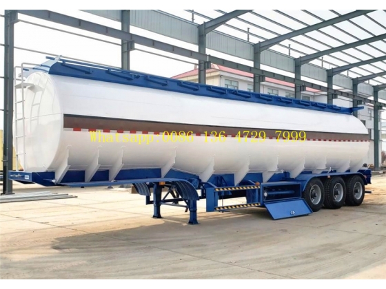 Professional 45000 Liters Fuel Tanker Semi Trailer With 5 Compartments