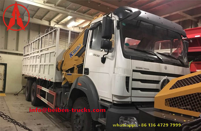 Samochód ciężarowy z dźwigiem Beiben 2638 wysłany na pokład dla klienta z Konga