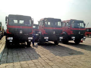 Eksport 18 jednostek ciągników siodłowych beiben 2638 do Angol w Luandzie