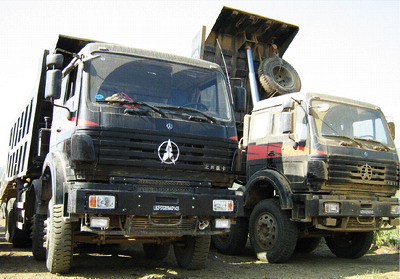 Wywrotki z silnikiem Beiben o mocy 420 KM są przeznaczone dla Kongo, Brazzaville
